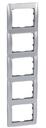 Legrand Galea Life 771959 Рамка 5-постовая (вертикальная, metal brushed aluminium)