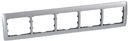 Legrand Galea Life 771955 Рамка 5-постовая (горизонтальная, metal brushed aluminium)