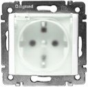 Legrand Valena 774260 Розетка с заземляющим контактом (16 А, IP44, под рамку, скрытая установка, шторки, крышка, ключ, белый)