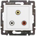 Legrand Valena 770084 Розетка видео (3xRCA, под рамку, скрытая установка, белая)