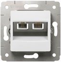 Legrand Cariva 773640 Розетка комбинированная (RJ11+RJ45, под рамку, скрытая установка, белая)