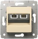 Legrand Cariva 773740 Розетка комбинированная (RJ11+RJ45, под рамку, скрытая установка, слоновая кость)