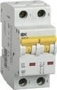 IEK ВА47-60 MVA41-2-001-C Автоматический выключатель двухполюсный 1А (6 кА, C)