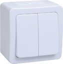 IEK EVMP20-K01-10-54-EC ВС20-2-0-ГПБ Выключатель 2кл о/у IP54 (цвет клавиши:белый) ГЕРМЕС PLUS