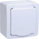 IEK ERMP22-K01-16-54-EC ГЕРМЕС PLUS Бел Розетка 2-мест. в сборе с корпусом с З/К откр. уст-ки16А 220-250В с крышкой винт. зажим