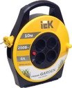 Катушка УК10 с т/з 4 места 2Р/10м 2х0,75 мм2 "Garden"