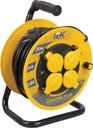 Катушка УК20 с т/з 4 места 2Р+PЕ/20метров 3х1,5мм2 IP44 Industrial plus