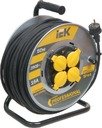 Катушка УК50 на мет с т/з 4 места 2Р+PЕ/50м КГ 3х2,5мм2 IP44 "Professional"