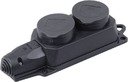 IEK PKR62-016-2-K02 РБ32-1-0м Розетка (колодка) двухместная с защитными крышками ОМЕГА IP44