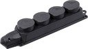 IEK PKR64-016-2-K02 РБ34-1-0м Розетка (колодка) четырехместная с защитными крышками ОМЕГА