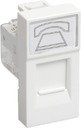 IEK CKK-40D-RT1-K01 Розетка телефонная RJ-11 кат.3, 1 модуль. РКФ-10-00-П