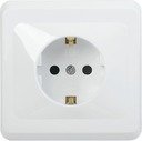 IEK ERV11-K01-16-DM РС10-3-ВБ Розетка 1местн. c з/к без защ.штор. 16А ВЕГА (белый)