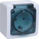 IEK ERMP12-K03-16-54-EC РСб20-3-ГПБд Розетка 1м с з/к о/у IP54 (цвет крышки: дымчатый) ГЕРМЕС PLUS
