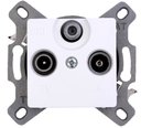 Legrand Cariva 773635 Розетка телевизионная (TV+R+SAT, под рамку, скрытая установка, звезда, 2 дБ, белый)