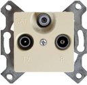 Legrand Cariva 773736 Розетка телевизионная (TV+R+SAT, под рамку, скрытая установка, проходная, 14 дБ, слоновая кость)