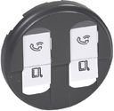 Legrand Celiane 067952 Крышка розетки компьютерной (2хRJ45, UTP/FTP, графит)