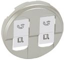 Legrand Celiane 068552 Крышка розетки компьютерной (2хRJ45, UTP/FTP, титан)
