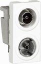 Legrand Mosaic 078795 Розетка телевизионная (TV+SAT, под рамку, скрытая установка, белый)