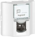 Legrand Mosaic 078623 Розетка компьютерная (RJ45, Cat.6, FTP, под рамку, скрытая установка, 2 модуля, белая)