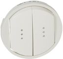 Legrand Celiane 068004 Клавиша двойная (с возм. подсветки, белая)