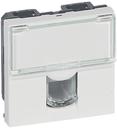 Legrand Mosaic 078731 Розетка телефонная (RJ11, под рамку, скрытая установка, 2 модуля, белая)