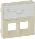 Legrand Valena Life 755481 Крышка розетки телефонной/компьютерной (2xRJ11/RJ45, надпись, слоновая кость)