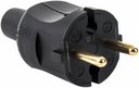 Legrand Элиум 050181 Вилка электрическая прямая (16 А, без заземления, черный)