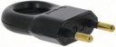 Legrand Элиум 050163 Вилка электрическая без заземления прямая (6 А, кольцо, черный)