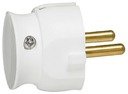 Legrand Элиум 050183 Вилка электрическая без заземления угловая (16 А, плоская, винт. зажим, белый)