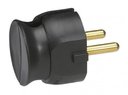 Legrand Элиум 050184 Вилка электрическая без заземления угловая (16 А, плоская, винт. зажим, черный)