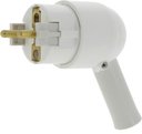 Legrand Элиум 050175 Вилка электрическая с заземлением угловая (16 А, рычаг, винт. зажим, белый)