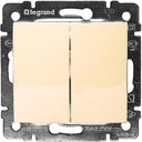 Legrand Valena 774118 Переключатель двухклавишный без фиксации (10 А, под рамку, с/у, слоновая кость)