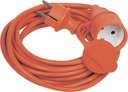 IEK WUP10-10-K09-44 Шнур УШ-01РВ оранж. с вилкой и розеткой 2Р+РЕ/10 метров 3х1,0 мм2 IP44