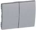 Legrand Galea Life 771379 Клавиша двойная (индикация, soft aluminium)