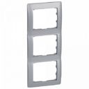 Legrand DIY Galea Life 696856 Рамка 3-постовая (вертикальная, алюминий)