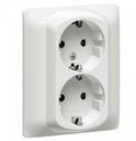 Legrand Galea Life 771030 Розетка двойная с заземляющим контактом (16 А, в сборе, скрытая установка, white)