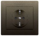 Legrand Galea Life 771239 Розетка с заземляющим контактом (16 А, в сборе, скрытая установка, dark bronze)