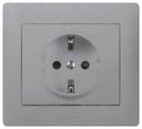 Legrand Galea Life 771339 Розетка с заземляющим контактом (16 А, в сборе, скрытая установка, aluminium)