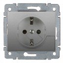 Legrand Galea Life 771324 Розетка с заземляющим контактом (16 А, под рамку, скрытая установка, aluminium)