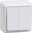 IEK EVO20-K01-10-DC ВС20-2-0-ОБ Выключатель 2кл 10А откр уст ОКТАВА (белый)