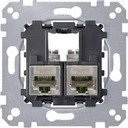 Schneider Electric System M MTN4576-0022 Розетка компьютерная (RJ45, cat.6, STP, механизм, скрытая установка)