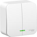 Schneider Electric BLNVA065021 BLANCA О/У 2-клавишный ВЫКЛЮЧАТЕЛЬ (cх.5) МОНТ.ПЛ.6А, 250B,БЕЛЫЙ