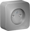 Schneider Electric Blanca BLNRA001113 Розетка одинарная (16 А, IP20, в сборе, открытая установка, шторки, алюминий)