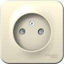 Schneider Electric Blanca BLNRA001112 Розетка одинарная (16 А, IP20, в сборе, открытая установка, шторки, молочная)