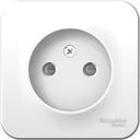 Schneider Electric Blanca BLNRA001111 Розетка одинарная (16 А, IP20, в сборе, открытая установка, шторки, белая)