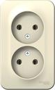 Schneider Electric Blanca BLNRA000212 Розетка двойная (16 А, IP20, в сборе, открытая установка, молочная)