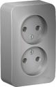 Schneider Electric Blanca BLNRA000203 Розетка двойная (16 А, IP20, в сборе, открытая установка, алюминий)