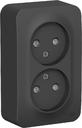Schneider Electric Blanca BLNRA001206 Розетка двойная (16 А, IP20, в сборе, открытая установка, шторки, антрацит)