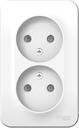 Schneider Electric Blanca BLNRA001201 Розетка двойная (16 А, IP20, в сборе, открытая установка, шторки, белая)