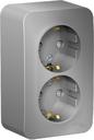 Schneider Electric Blanca BLNRA011203 Розетка двойная с заземляющим контактом (16 А, IP20, в сборе, открытая установка, шторки, алюминий)